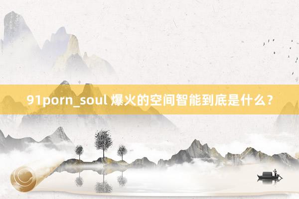 91porn_soul 爆火的空间智能到底是什么？